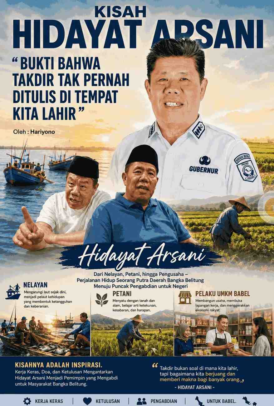 Kisah Hidayat Arsani ” Bukti Bahwa Takdir Tak Pernah Ditulis di Tempat Kita Lahir”
